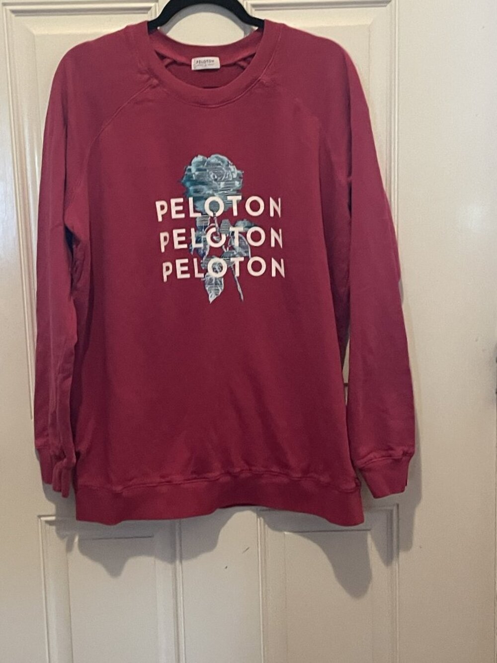 Oversized LS Peloton Pink Graphic Sweatshirt
